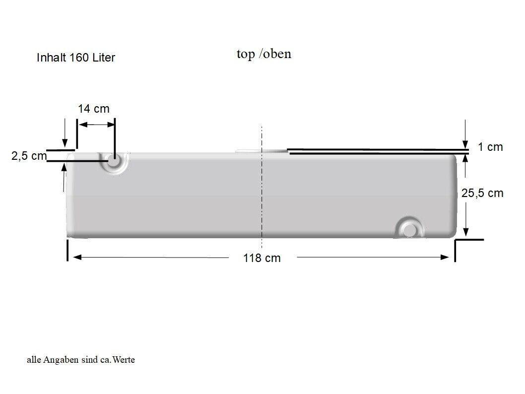Wassertank 160 Liter